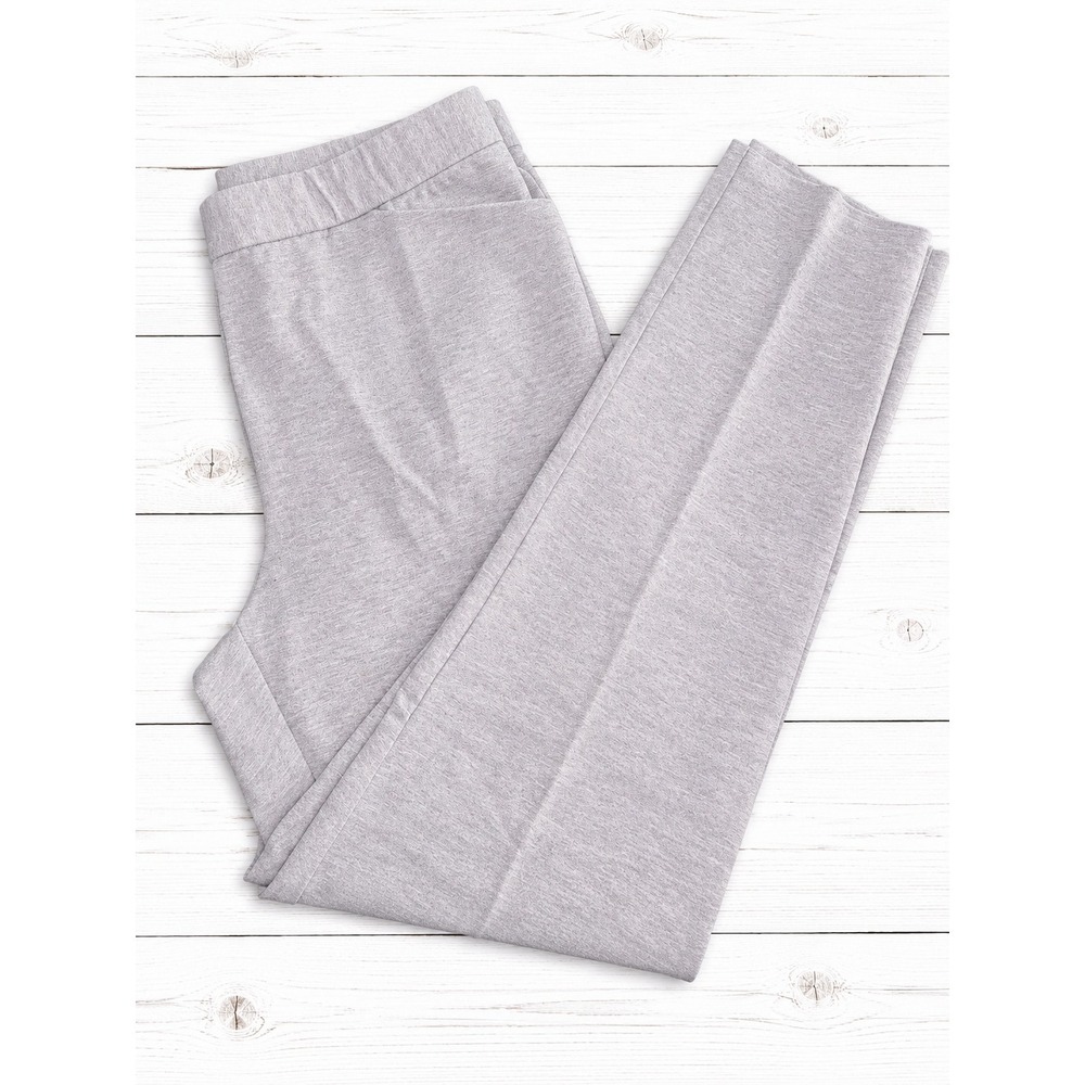 J.Jill Ponte Slim Leg Pull On Trousers Heather Gray Career Bus Casual M Petite